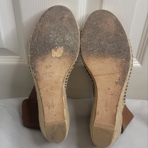 Céline Phoebe Philo Leather Espadrille Wedges size 39 - Picture 12 of 16